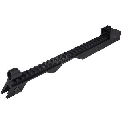 Airsoft Website 340mm Top Rail with Front Rear Sight Suitable For G36 Series AEG Rifles Black