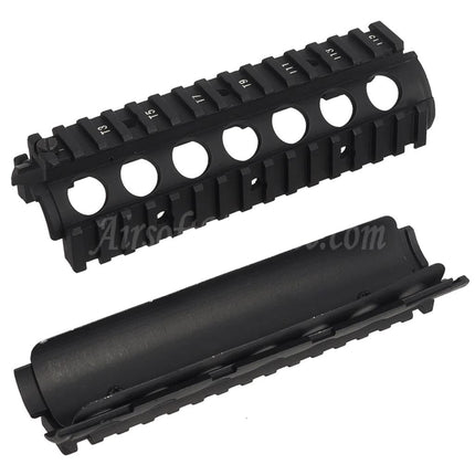Airsoft Website 170mm CNC Aluminum KAC Style M4A1 M4CQB RAS Handguard Rail System with Rail Cover Suitable For CYMA E&C D-Boys G&P Classic Army KWA G&G Tokyo Marui M4 M16 Series AEG Rifles Black