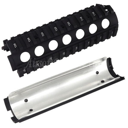 Airsoft Website 170mm CNC Aluminum KAC Style M4A1 M4CQB RAS Handguard Rail System with Rail Cover Suitable For CYMA E&C D-Boys G&P Classic Army KWA G&G Tokyo Marui M4 M16 Series AEG Rifles Black