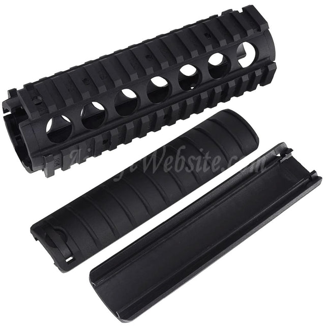 Airsoft Website 170mm Polymer KAC Style M4A1 M4CQB RAS Handguard Rail System with Rail Cover Suitable For CYMA E&C D-Boys G&P Classic Army KWA G&G Tokyo Marui M4 M16 Series AEG Rifles Black