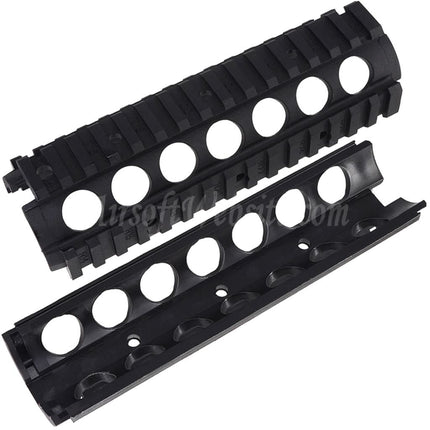 Airsoft Website 170mm Polymer KAC Style M4A1 M4CQB RAS Handguard Rail System with Rail Cover Suitable For CYMA E&C D-Boys G&P Classic Army KWA G&G Tokyo Marui M4 M16 Series AEG Rifles Black