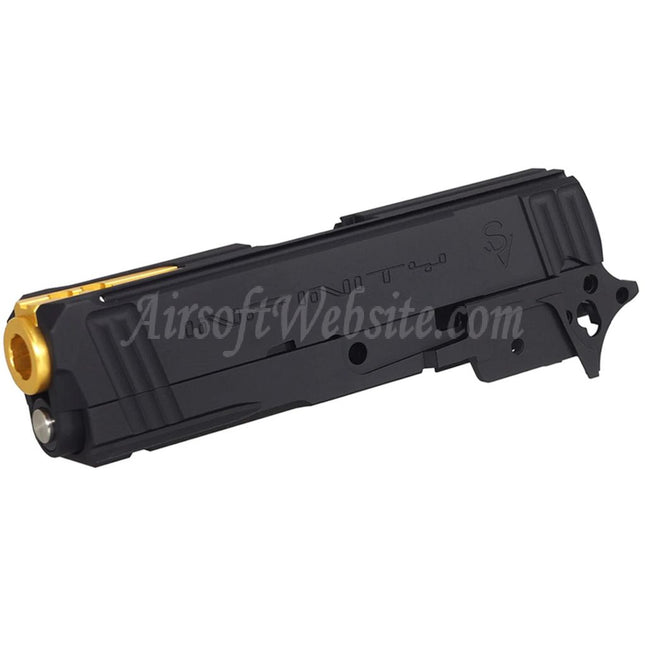 Bomber Airsoft CNC Aluminum SVI Infinity Tiki Style Barrel Slide Middle Frame Kit Set For Tokyo Marui Hi-Capa 5.1 Series GBB Pistols