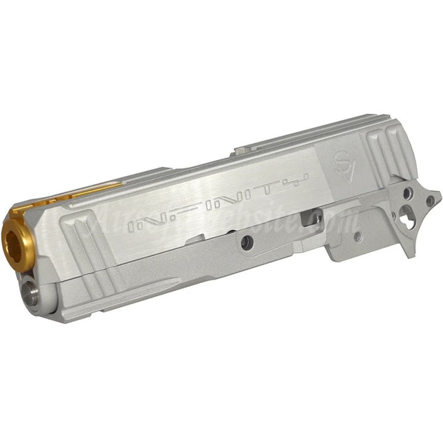 Bomber Airsoft CNC Aluminum SVI Infinity Tiki Style Barrel Slide Middle Frame Kit Set For Tokyo Marui Hi-Capa 5.1 Series GBB Pistols