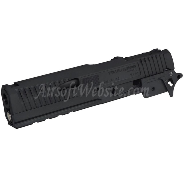 Bomber Airsoft CNC Aluminum TRIARC System Style Barrel Slide Middle Frame Kit Set For Tokyo Marui Hi-Capa Series GBB Pistols Titanium Grey