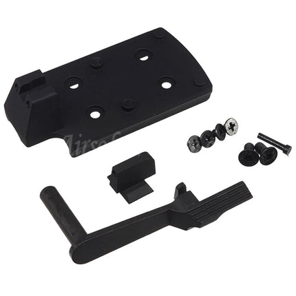 Bomber Airsoft CNC Aluminum TRIARC System Style Barrel Slide Middle Frame Kit Set For Tokyo Marui Hi-Capa Series GBB Pistols Titanium Grey