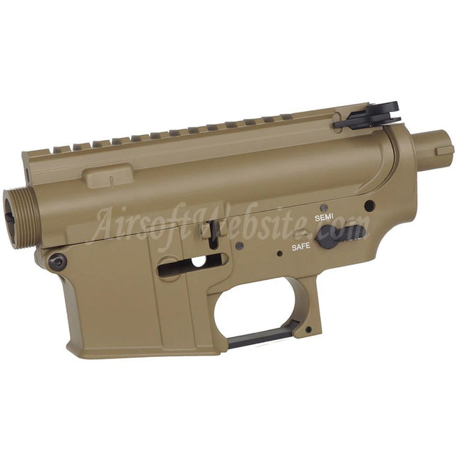 E&C Metal Body Upper Lower Receiver Suitable For E&C Tokyo Marui M4 M16 Series AEG Rifles Airsoft Dark Earth