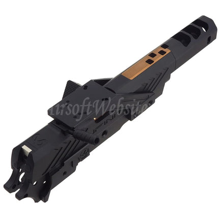 5KU CNC Aluminum Infinity IMM Style Barrel Slide Middle Frame Kit Complete Set Suitable For Tokyo Marui Hi-Capa Series GBB Pistols Airsoft