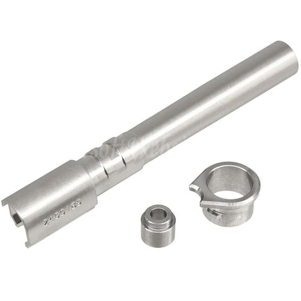 5KU Stainless Steel Outer Barrel +11mm CW Clockwise Thread with Bushing For KJ Works ASG CZ Shadow2 Orange Series GBB Pistols Airsoft