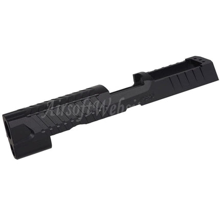 5KU CNC Aluminum MAX 2.0 Slide with Romex3 Adapter Suitable For SIG Air VFC SIG Sauer P320 M17 Series GBB Pistols Airsoft Black
