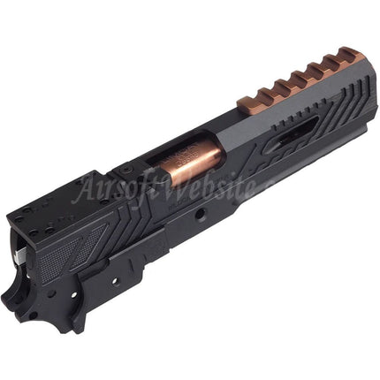 5KU CNC Aluminium Limcat Wildcat Tracker Carry Optic Lauf-Schlitten-Mittelrahmen-Kit passend für Tokyo Marui Hi-Capa Serie GBB Airsoft-Pistolen