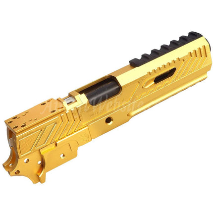 5KU CNC Aluminium Limcat Wildcat Tracker Carry Optic Lauf-Schlitten-Mittelrahmen-Kit passend für Tokyo Marui Hi-Capa Serie GBB Airsoft-Pistolen