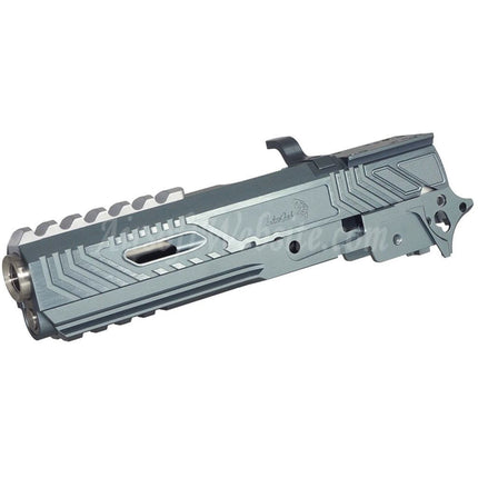 5KU CNC Aluminium Limcat Wildcat Tracker Carry Optic Lauf-Schlitten-Mittelrahmen-Kit passend für Tokyo Marui Hi-Capa Serie GBB Airsoft-Pistolen