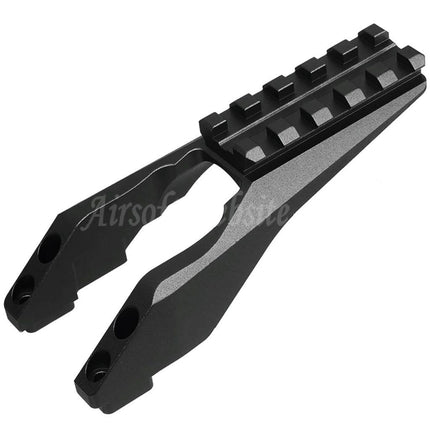5KU CNC Aluminium M1913 20mm Optikmontage mit Schiene, passend für MMS Handschutz Tokyo Marui AKM Serien Gewehre