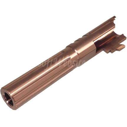 5KU 4.3 Inches Stainless Steel Straight Fluted Outer Barrel +11mm CW Clockwise Thread Suitable For Hi-Capa 4.3 Series GBB Pistols Airsoft