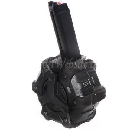 Armorer Works AW Custom 350rd Gas Adaptive Drum Magazine for G17 G18C G-Series GBB Pistols Airsoft