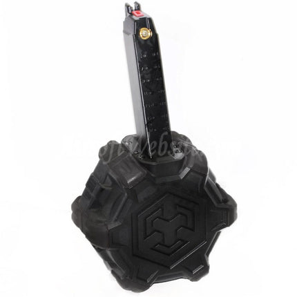 Armorer Works AW Custom 350rd Gas Adaptive Drum Magazine for G17 G18C G-Series GBB Pistols Airsoft
