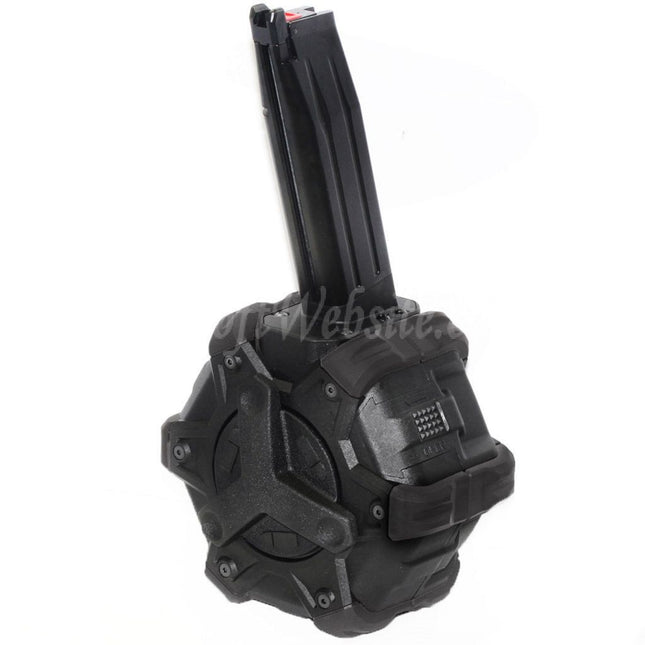 Armorer Works AW Custom 350rd Gas Adaptive Drum Magazine for Hi-Capa GBB Pistols Airsoft