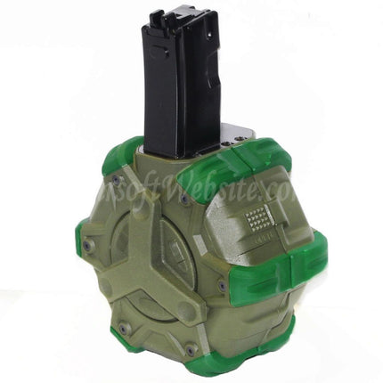 WE (WE-TECH) 350rd Gas Drum Magazine for WE (WE-TECH) AP APACHE MP5 Series GBB Rifles Airsoft