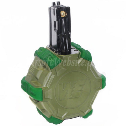 WE (WE-TECH) 350rd Gas Drum Magazine for WE (WE-TECH) AP APACHE MP5 Series GBB Rifles Airsoft