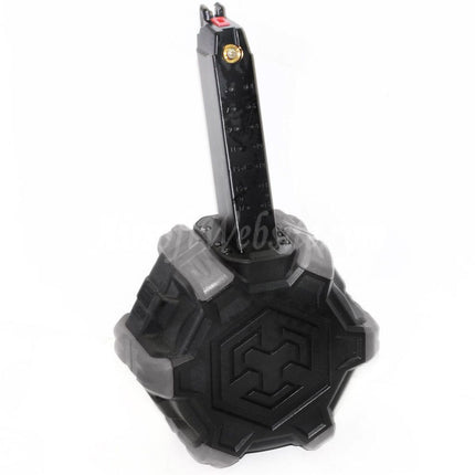 Armorer Works AW Custom 350rd Gas Adaptive Drum Magazine for G17 G18C G-Series GBB Pistols Airsoft