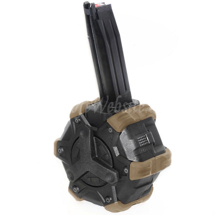 Armorer Works AW Custom 350rd Gas Adaptive Drum Magazine for Hi-Capa GBB Pistols Airsoft