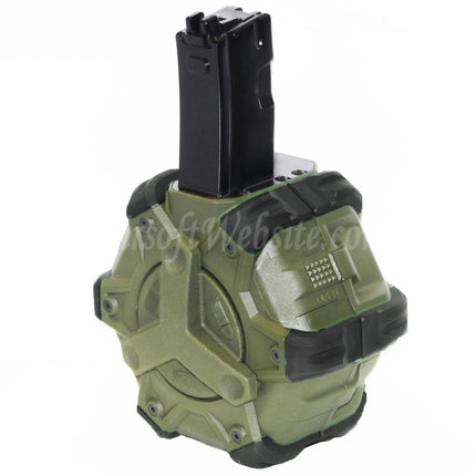 WE (WE-TECH) 350rd Gas Drum Magazine for WE (WE-TECH) AP APACHE MP5 Series GBB Rifles Airsoft
