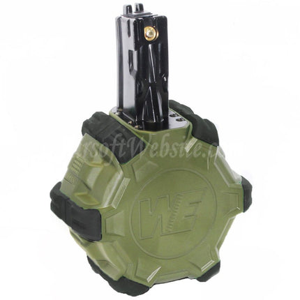 WE (WE-TECH) 350rd Gas Drum Magazine for WE (WE-TECH) AP APACHE MP5 Series GBB Rifles Airsoft