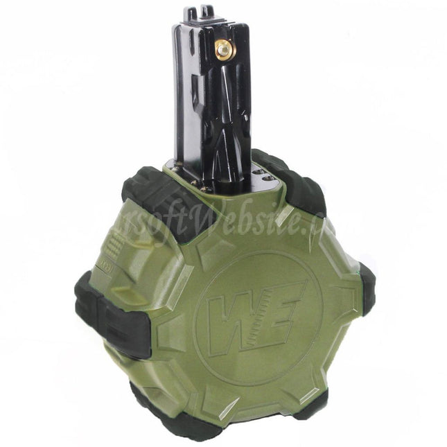 WE (WE-TECH) 350rd Gas Drum Magazine for WE (WE-TECH) AP APACHE MP5 Series GBB Rifles Airsoft