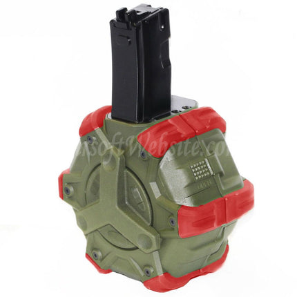WE (WE-TECH) 350rd Gas Drum Magazine for WE (WE-TECH) AP APACHE MP5 Series GBB Rifles Airsoft