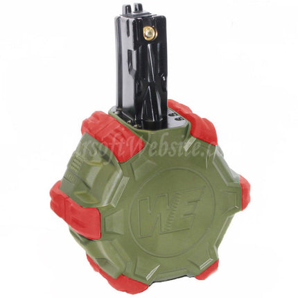 WE (WE-TECH) 350rd Gas Drum Magazine for WE (WE-TECH) AP APACHE MP5 Series GBB Rifles Airsoft