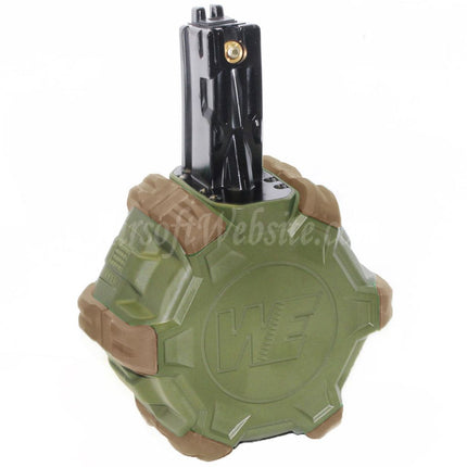 WE (WE-TECH) 350rd Gas Drum Magazine for WE (WE-TECH) AP APACHE MP5 Series GBB Rifles Airsoft