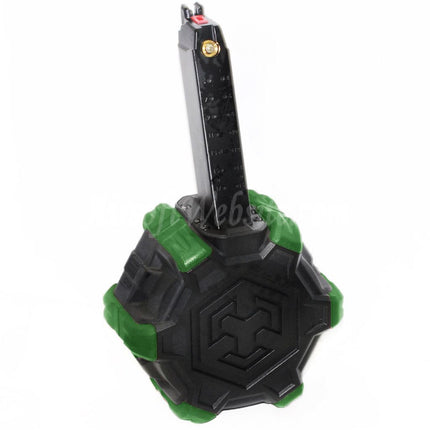 Armorer Works AW Custom 350rd Gas Adaptive Drum Magazine for G17 G18C G-Series GBB Pistols Airsoft