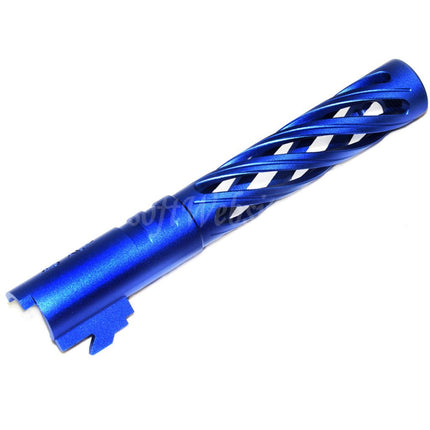 5KU 5" Inches 123/127mm CNC Tornado Spiral Hollow Outer Barrel +11mm CW for Armorer Works AW WE-TECH Tokyo Marui Hi-Capa 5.1 GBB Pistols Airsoft