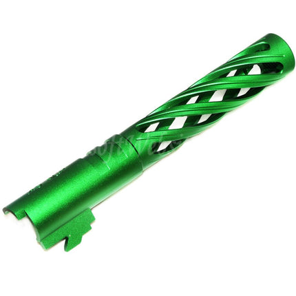 5KU 5" Inches 123/127mm CNC Tornado Spiral Hollow Outer Barrel +11mm CW for Armorer Works AW WE-TECH Tokyo Marui Hi-Capa 5.1 GBB Pistols Airsoft