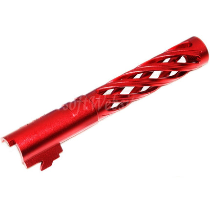 5KU 5" Inches 123/127mm CNC Tornado Spiral Hollow Outer Barrel +11mm CW for Armorer Works AW WE-TECH Tokyo Marui Hi-Capa 5.1 GBB Pistols Airsoft
