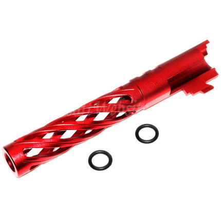 5KU 5" Inches 123/127mm CNC Tornado Spiral Hollow Outer Barrel +11mm CW for Armorer Works AW WE-TECH Tokyo Marui Hi-Capa 5.1 GBB Pistols Airsoft