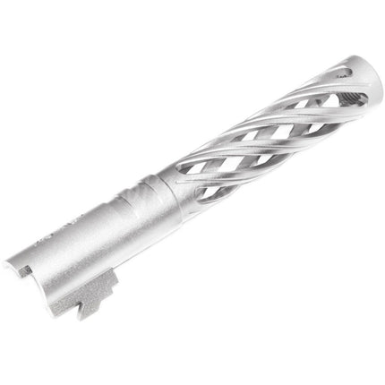 5KU 5" Inches 123/127mm CNC Tornado Spiral Hollow Outer Barrel +11mm CW for Armorer Works AW WE-TECH Tokyo Marui Hi-Capa 5.1 GBB Pistols Airsoft