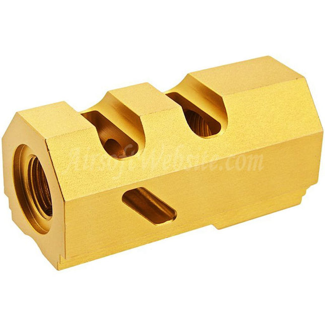 Compensateur en aluminium Revanchist Airsoft - Filetage 14 mm CCW/Sens antihoraire pour pistolets Tokyo Marui Hi-Capa Series GBB Airsoft