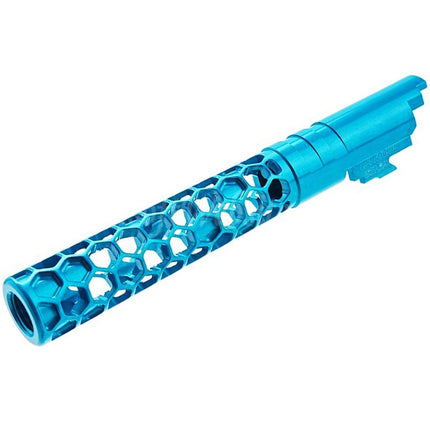 Canon extérieur Dr. Black en aluminium CNC 6063 de 5 pouces (125 mm) de style Favos + 11 mm de rotation dans le sens des aiguilles d'une montre pour pistolets Armorer Works AW WE-TECH Tokyo Marui Hi-Capa série 5.1 GBB Airsoft