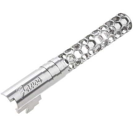 Canon extérieur Dr. Black en aluminium CNC 6063 de 5 pouces (125 mm) de style Favos + 11 mm de rotation dans le sens des aiguilles d'une montre pour pistolets Armorer Works AW WE-TECH Tokyo Marui Hi-Capa série 5.1 GBB Airsoft
