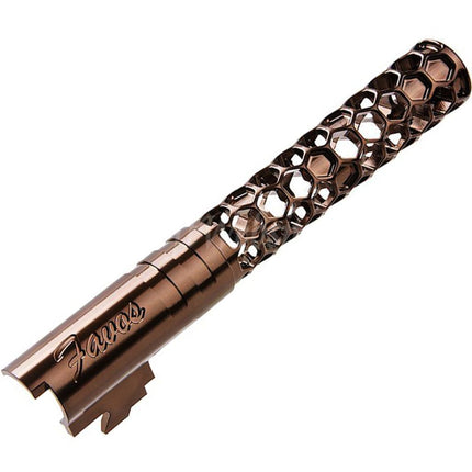 Canon extérieur Dr. Black en aluminium CNC 6063 de 5 pouces (125 mm) de style Favos + 11 mm de rotation dans le sens des aiguilles d'une montre pour pistolets Armorer Works AW WE-TECH Tokyo Marui Hi-Capa série 5.1 GBB Airsoft