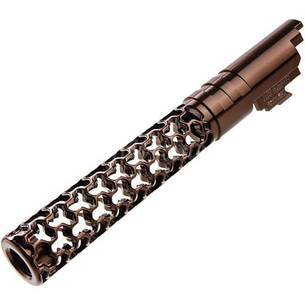 Dr. Black CNC 6063 Aluminum 5" Inches 125mm Geom Style Outer Barrel +11mm CW For Armorer Works AW WE-TECH Tokyo Marui Hi-Capa 5.1 Series GBB Pistols Airsoft