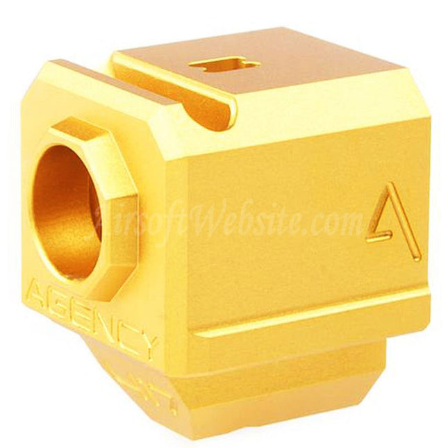 Compensateur à port unique RWA Agency Arms 417 - Filetage 14 mm CCW antihoraire pour pistolets Elite Force UMAREX VFC WE (WE-Tech) G-Series GBB Airsoft