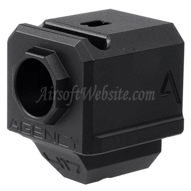 Compensateur à port unique RWA Agency Arms 417 - Filetage 14 mm CCW antihoraire pour pistolets Elite Force UMAREX VFC WE (WE-Tech) G-Series GBB Airsoft