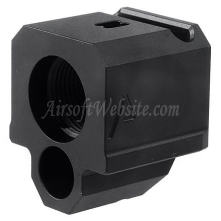 RWA Agency Arms 417 Single Port Compensator -14mm CCW Counter-clockwise Thread For Elite Force UMAREX VFC WE (WE-Tech) G-Series GBB Pistols Airsoft